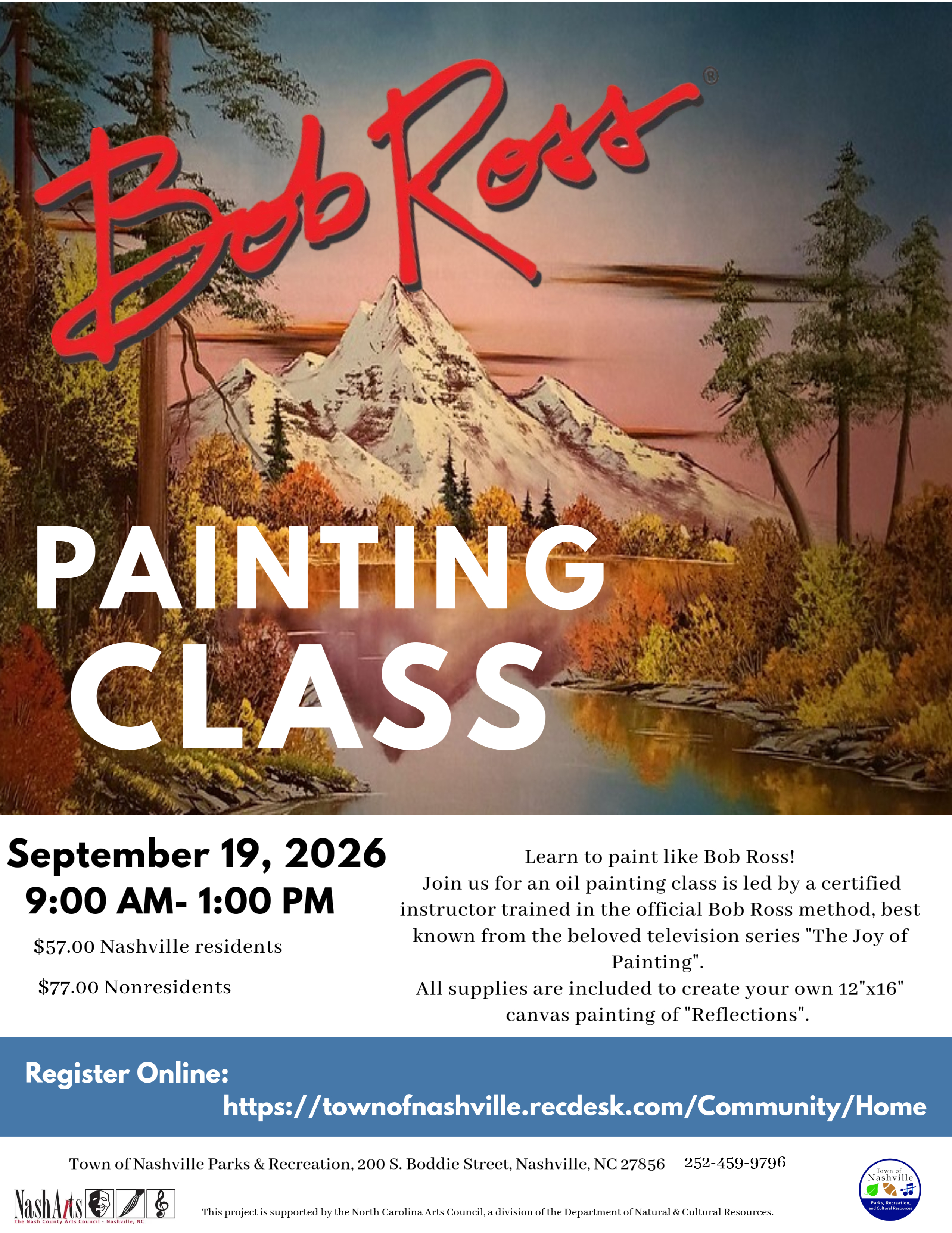 Bob Ross Painting Class - Reflections